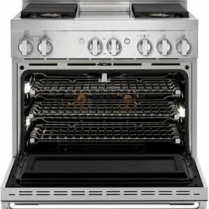 JennAir - NOIR 5.1 Cu. Ft. Self-Cleaning Freestanding Gas Convection Range - Floating Black Glass