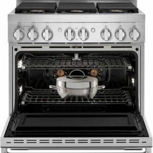 JennAir - NOIR 5.1 Cu. Ft. Self-Cleaning Freestanding Gas Convection Range - Floating Glass Black