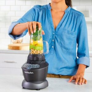 NutriBullet - Blender Full Size Combo 1200 Watt 640z NBF50500 - Gray