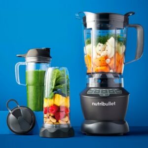 NutriBullet - Blender Full Size Combo 1200 Watt 640z NBF50500 - Gray