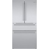 Bosch - 800 Series 21 Cu. Ft. 4-Door French Door Counter-Depth Smart Refrigerator - Stainless Steel