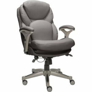 Serta - Works Bonded Leather Executive Chair - Gray