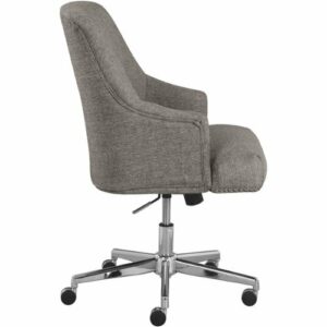 Serta - Leighton Modern Fabric & Memory Foam Home Office Chair - Soft Medium Gray