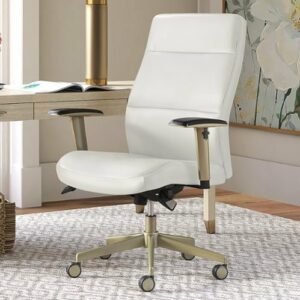 La-Z-Boy - Baylor Modern Bonded Leather Executive Chair - White - Bonded Leather