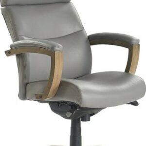 La-Z-Boy - Greyson Modern Faux Leather Executive Chair - Gray