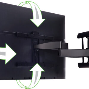 SANUS Elite - Advanced Full-Motion TV Wall Mount for Most 46" - 95" TVs up to 175lbs - Tilts, Swivels, and Extends up to 30" - Graphite