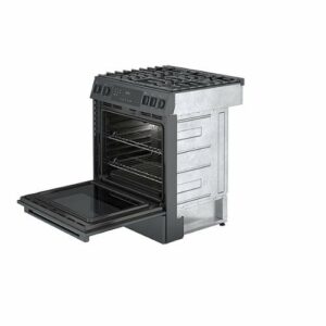 Bosch - 800 Series 4.8 Cu. Ft. Slide-In Gas Convection Range with Self-Cleaning - Black Stainless Steel