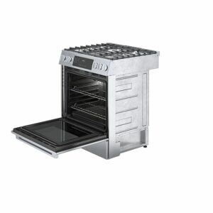 Bosch - 800 Series 4.8 Cu. Ft. Self-Cleaning Slide-In Gas Convection Range - Stainless Steel