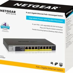 NETGEAR - 8-Port 10/100/1000 Gigabit Ethernet PoE/PoE+ Unmanaged Switch