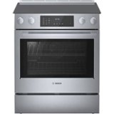 Bosch - Benchmark Series 4.6 Cu. Ft. Slide-In Electric Convection Range with Self-Cleaning - Stainless Steel