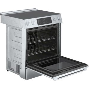 Bosch - Benchmark Series 4.6 Cu. Ft. Slide-In Electric Convection Range with Self-Cleaning - Stainless Steel