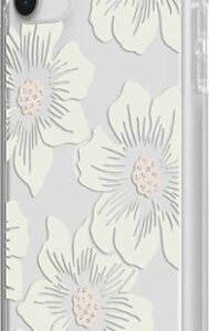 kate spade new york - Protective Hard Shell Case for Apple® iPhone® 11 - Cream With Stones/Hollyhock Floral Clear