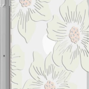 kate spade new york - Protective Hard Shell Case for Apple® iPhone® 11 Pro Max - Cream With Stones/Hollyhock Floral Clear