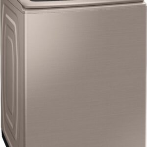 Samsung - 5.4 Cu. Ft. High-Efficiency Top Load Washer with Steam and Super Speed Wash - Champagne