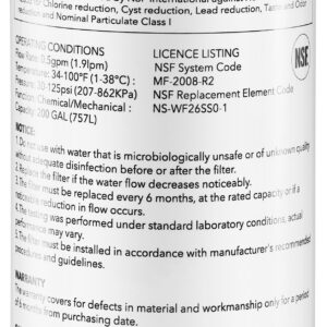 Insignia™ - NSF 53 Water Filter Replacement for Select Insignia Side-by-Side Refrigerators - White