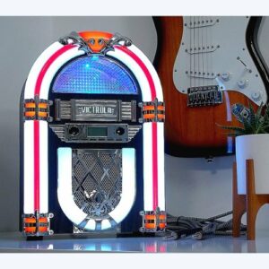 Victrola - Nostalgic Wood Countertop Jukebox - Silver