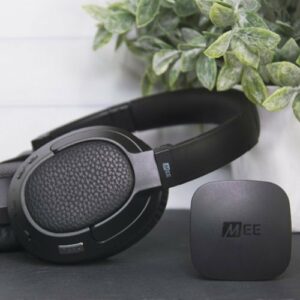 MEE audio - Connect T1CMA Wireless TV Headphone System with Over-the-Ear Headphones and Bluetooth Audio Transmitter - Black