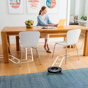 Shark - ION Robot RV761, Wi-Fi Connected, Robot Vacuum with Multi-Surface Cleaning - Black/Navy Blue