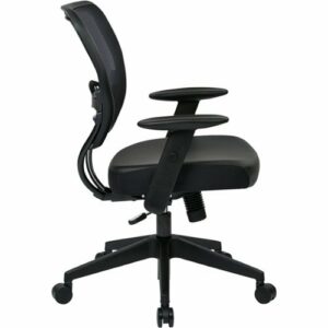 Space Seating - 57 Series Bonded Leather Office Chair - Black