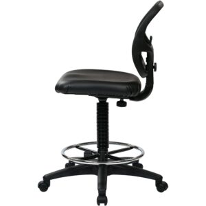 WorkSmart - DC Series Vinyl Drafting Chair - Black