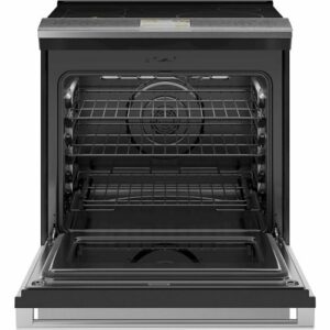 Café - 5.3 Cu. Ft. Slide-In Electric Induction True Convection Range with Self-Steam Cleaning and In-Oven Camera - Platinum Glass