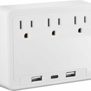 Insignia™ - 3 Outlet/3 USB 600 Joules Surge Protector - White