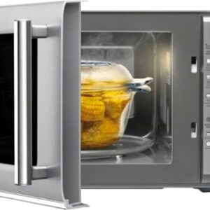 Breville - the Compact Wave Soft Close 0.9 Cu. Ft. Microwave - Brushed Stainless Steel