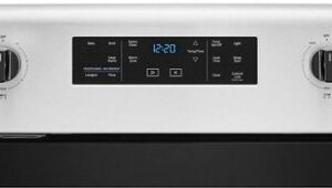 Whirlpool - 5.3 Cu. Ft. Freestanding Electric Range with Steam-Cleaning and Frozen Bake™ - Stainless Steel