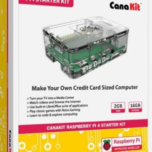 CanaKit - Raspberry Pi 4 2GB Starter Kit - Clear