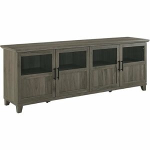 Walker Edison - Tall Split Door TV Stand for Most TVs up to 78" - Slate Grey