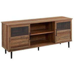 Walker Edison - Transitional TV Stand Cabinet for Most TVs Up to 65" - Rustic Oak