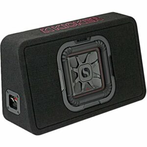 KICKER - Solo-Baric L7T 8" Single-Voice-Coil 2-Ohm Loaded Subwoofer Enclosure - Black