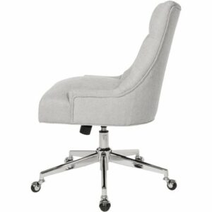 OSP Home Furnishings - Amelia 5-Pointed Star Fabric and Steel Office Chair - Fog