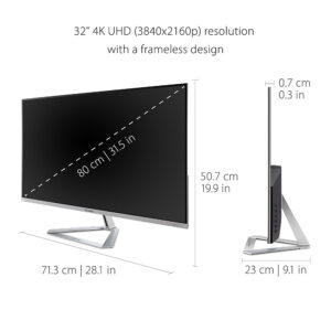 ViewSonic - VX3276-4K-MHD 31.5" LCD 4K UHD Monitor (DisplayPort and HDMI) - Silver