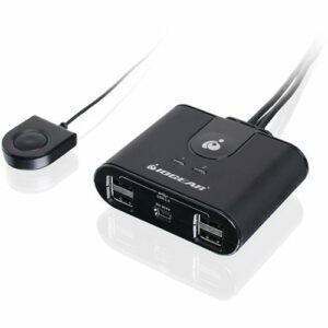 IOGEAR - 2x4 USB 2.0 Peripheral Sharing Switch - Black