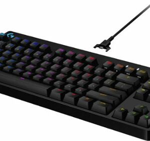 Logitech - G PRO TKL Wired Mechanical GX Blue Clicky Switch Gaming Keyboard with RGB Backlighting - Black