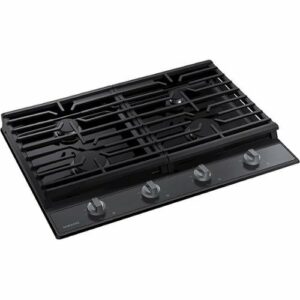 Samsung - 30" Built-In Gas Cooktop with 4 Burners - Black Stainless Steel