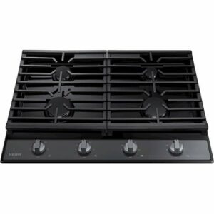 Samsung - 30" Built-In Gas Cooktop with 4 Burners - Black Stainless Steel