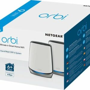 NETGEAR - Orbi 850 Series AX6000 Tri-Band Mesh Wi-Fi 6 System (2-pack) - White