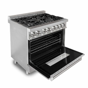 ZLINE - 4.6 cu. ft. Dual Fuel Range with Gas Stove and Electric Oven, Fingerprint Resistant - Stainless Steel