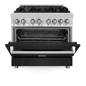 ZLINE - Professional 4.6 Cu. Ft. Freestanding Dual Fuel Convection Range - Black Matte