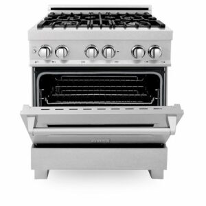 ZLINE - 4.0 cu. ft. Dual Fuel Range with Gas Stove and Electric Oven - DuraSnow Stainless Steel