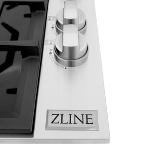 ZLINE - 30" Gas Cooktop with 4 Gas Burners and Black Porcelain Top - Black