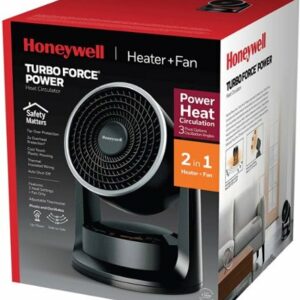 Honeywell Turbo Force Digital Heater + Fan - Black