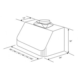 ZLINE - 60" Convertible Vent Under Cabinet Range Hood in Stainless Steel - Brushed Stainless Steel