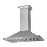 ZLINE - 30" Designer Series Fingerprint Resistant Stainless Steel Convertible Vent Wall Mount Range Hood (8KBS-30) - Snow Stainless