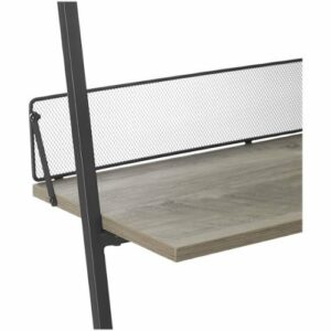 Walker Edison - Industrial Powder-Coated Steel, High-Grade MDF & Durable Laminate 4-Shelf Bookcase - Gray Wash