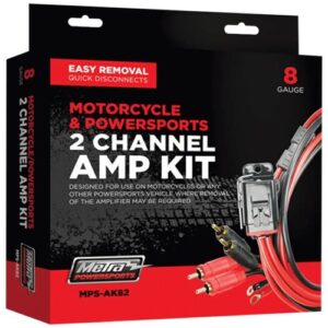 Metra - POWERSPORTS Motorcycle Amplifier Installation Kit - Black/Blue/Red/White