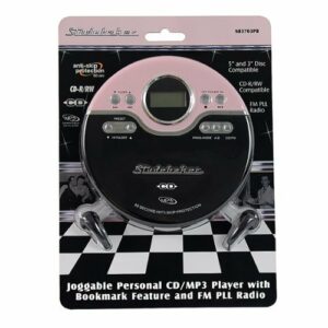 Studebaker - Portable CD Player with FM Radio - Pink/Black