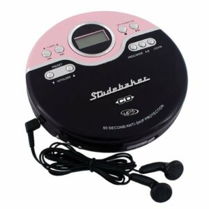 Studebaker - Portable CD Player with FM Radio - Pink/Black